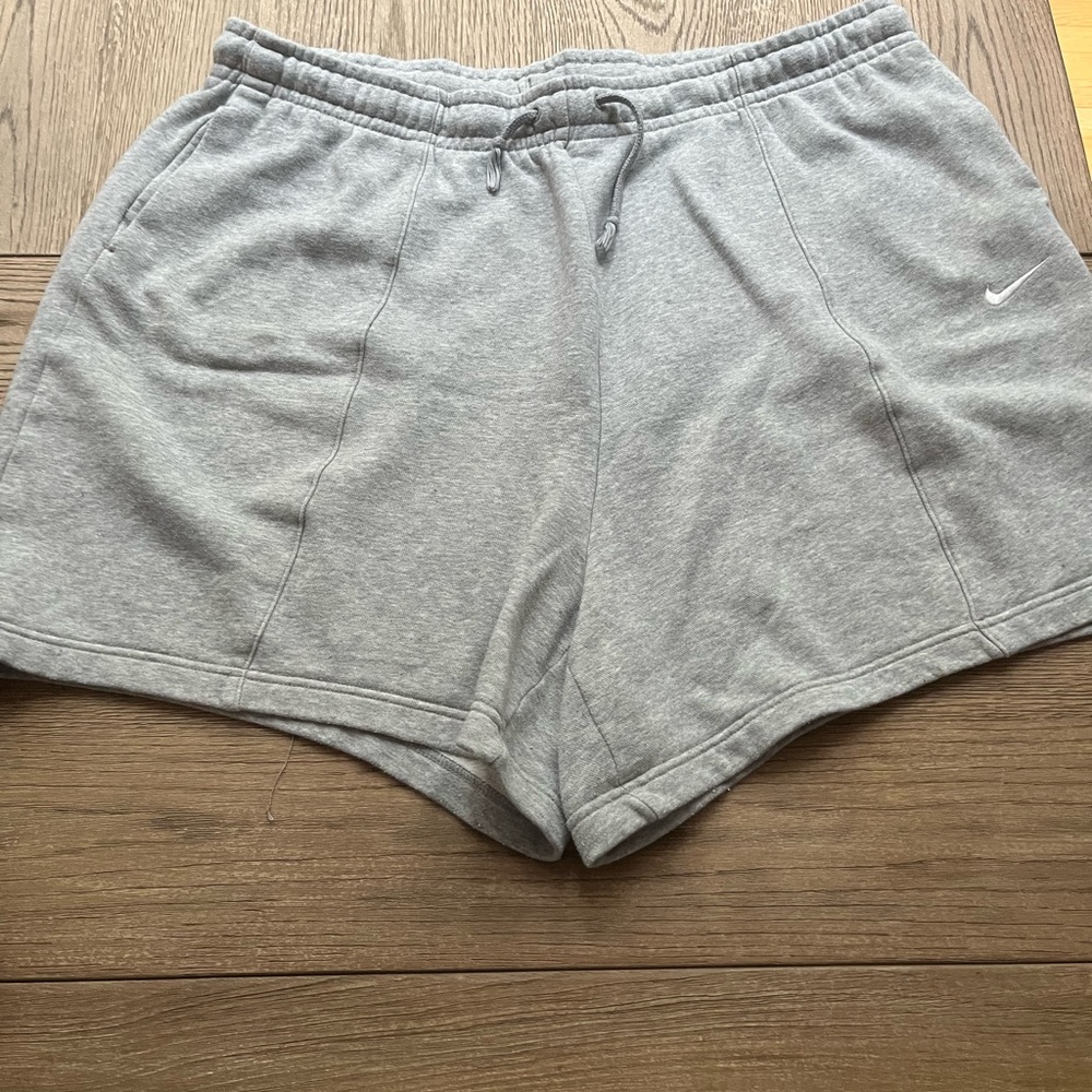 Nike Gray Athletic Shorts with Elastic Waistband